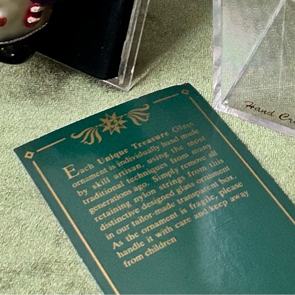 Vintage Christmas Ornament Handcrafted Glass Jeweled‎ Snowman Unique Treasures - Picture 17 of 17